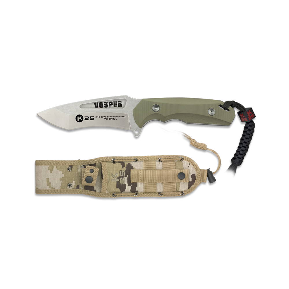 COUTEAU POIGNARD VOSPER LAME 12.3 CM COYOTE | K25