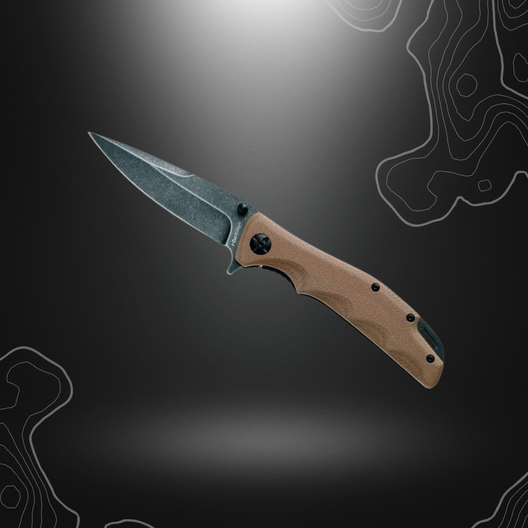 COUTEAU MANDATORY FUN G10 BRUN BLACKWASH | FOX EDGE