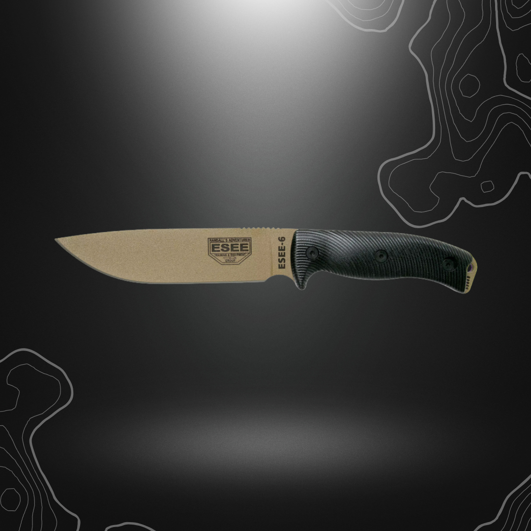 COUTEAU MODEL 6 DARK EARTH BLADE 3D BLACK G10 | ESEE