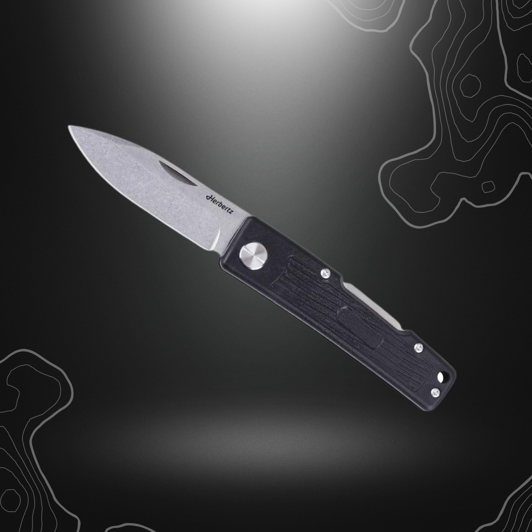 COUTEAU NYLON/FIBRE DE VERRE NOIR 12CM INOX | HERBERTZ