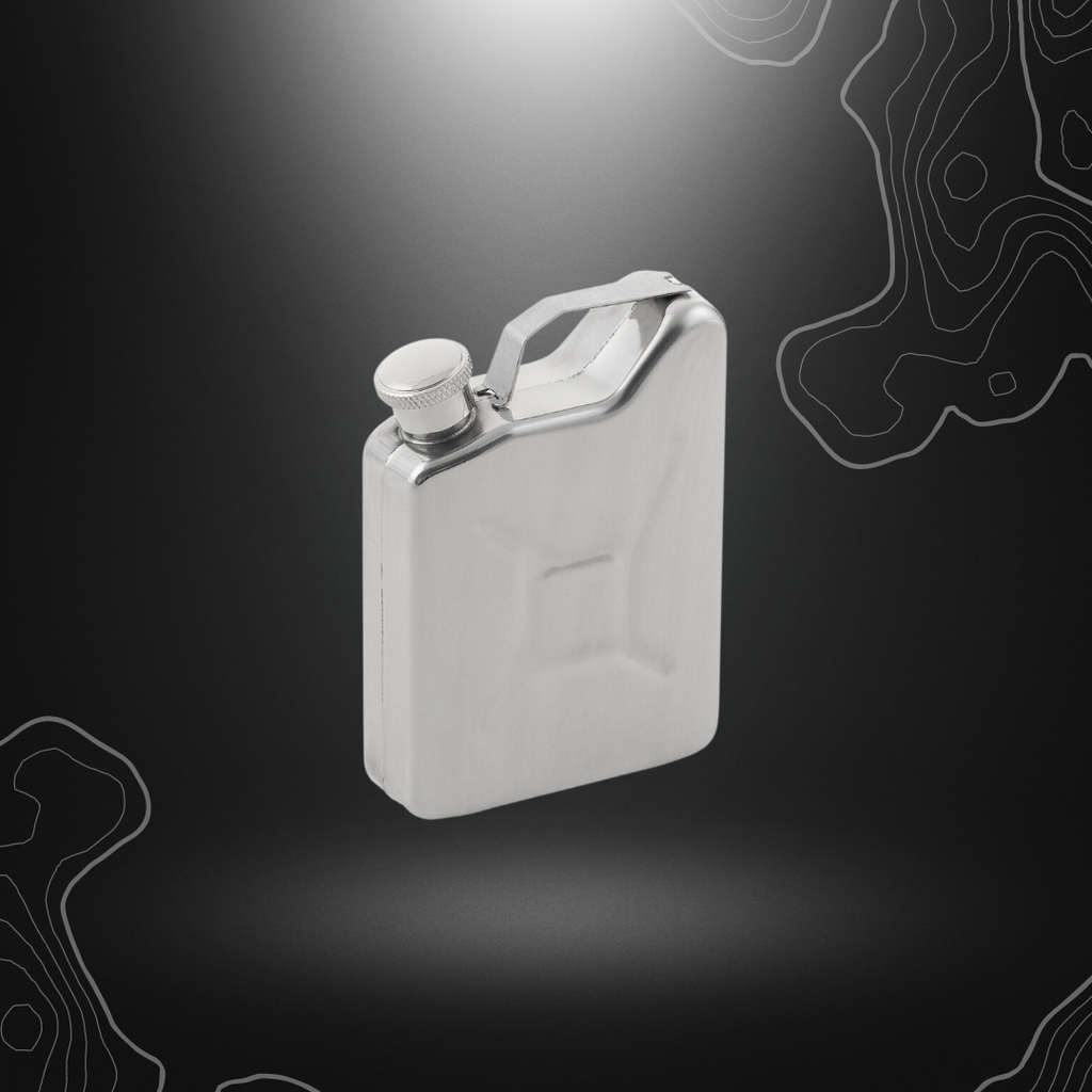 Flasque Jerry Can 148ml en acier inoxydable de Fox Outdoor avec bouchon à vis et poignée