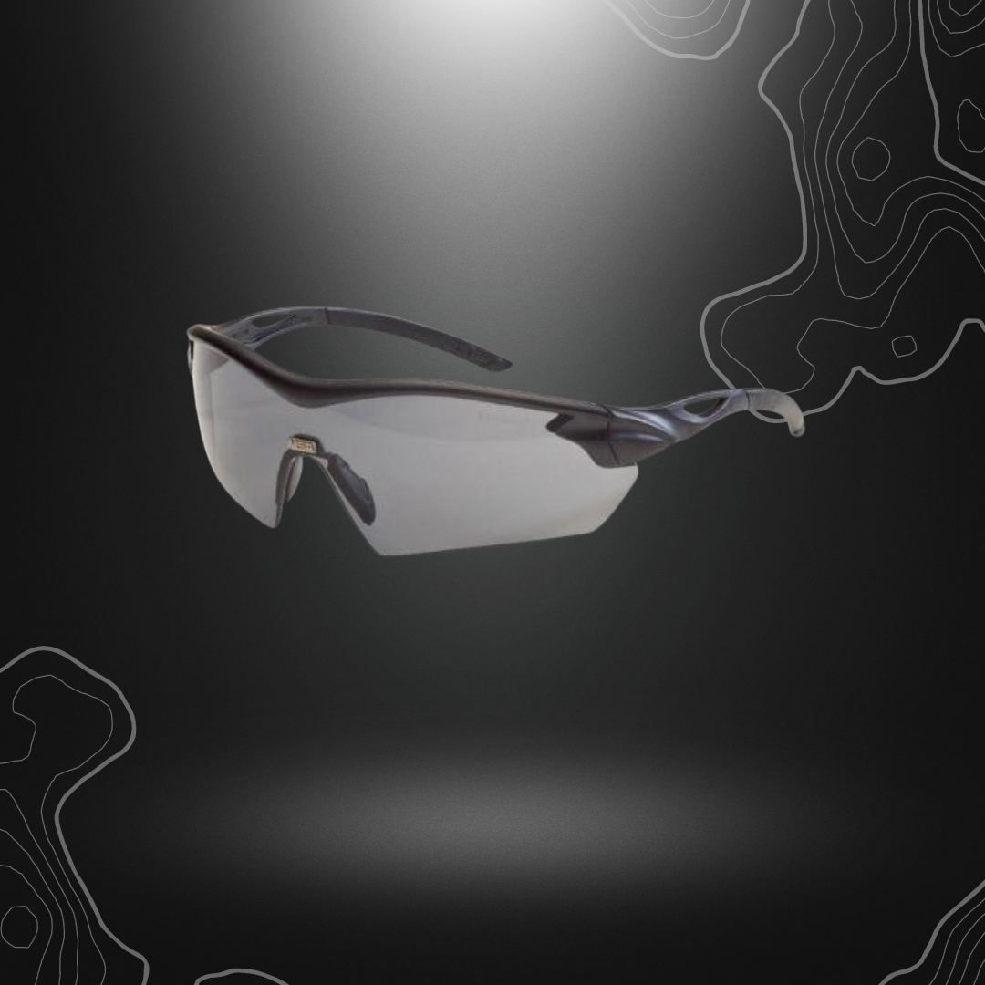 MSA Lunettes Balistiques Racers à verre fumé, résistantes aux impacts et anti-éblouissement, conformes aux normes militaires, avec branches à mémoire de forme et pont de nez