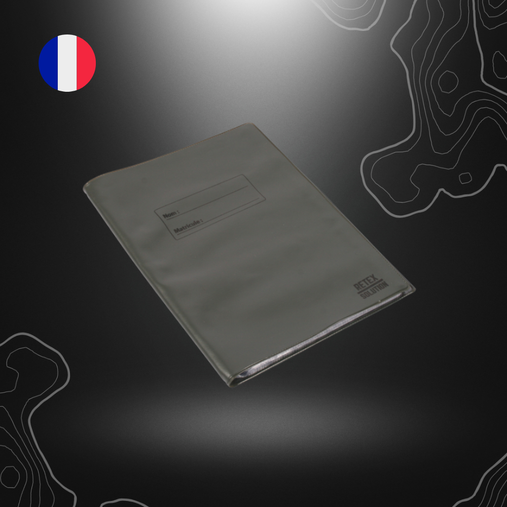 Vert A5 Carnet porte-vues Chef de Groupe fabriqué en France par Retex Solution, 64 vues, format 22,5 cm x 17 cm, couverture semi-rigide, pochette PVC
