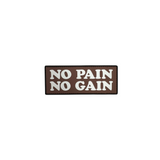 Patch en PVC avec inscription 'No Pain No Gain'