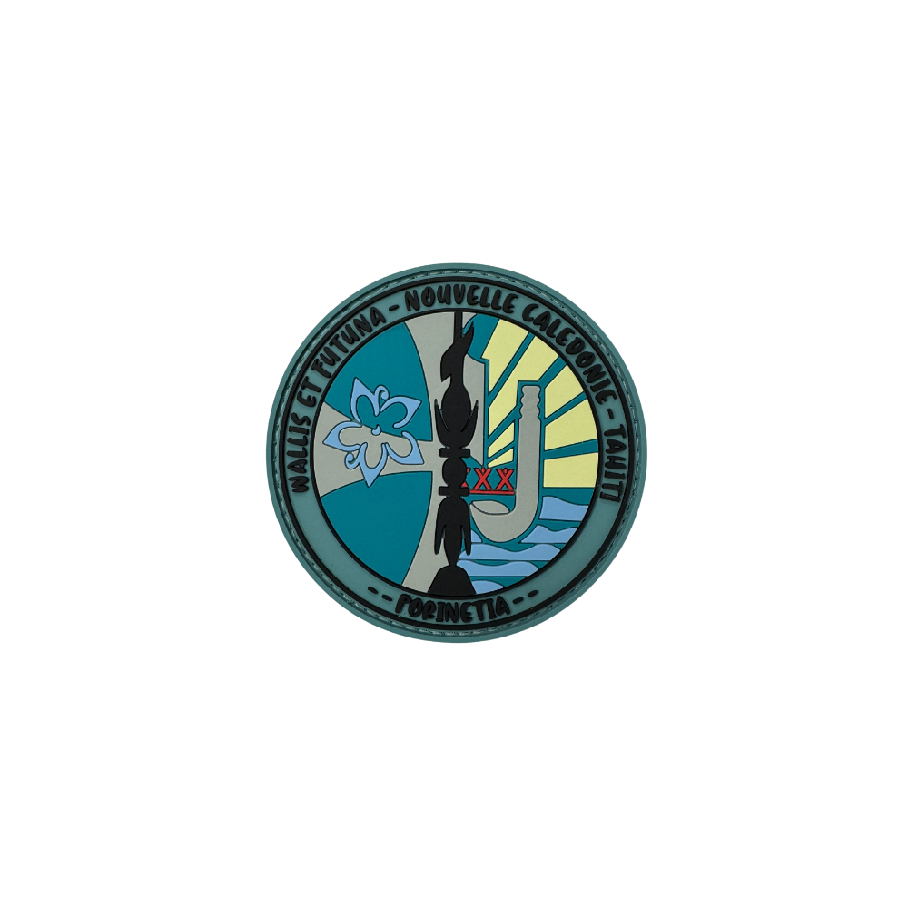 Patch bleu en PVC représentant Wallis et Futuna