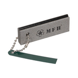 Kit de survie MFH avec pierre à feu en magnésium, grattoir intégré, et chaîne, dimensions 7,5 x 3 x 1 cm, composé de lanthane, cérium