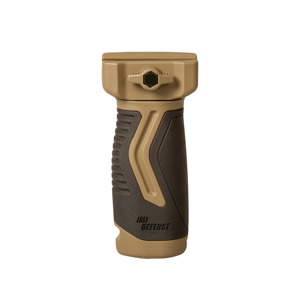 Poignée verticale ergonomique IMI Defense OVG avec surfaces caoutchoutées pour un meilleur contrôle du fusil