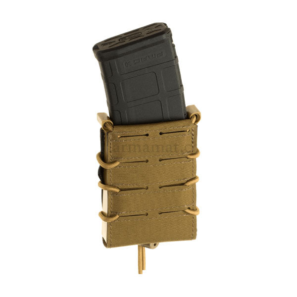 Porte-chargeur simple pour fusil 5.56 Coyote de Templar's Gear, fabriqué en Cordura 500D, avec système PALS/Molle