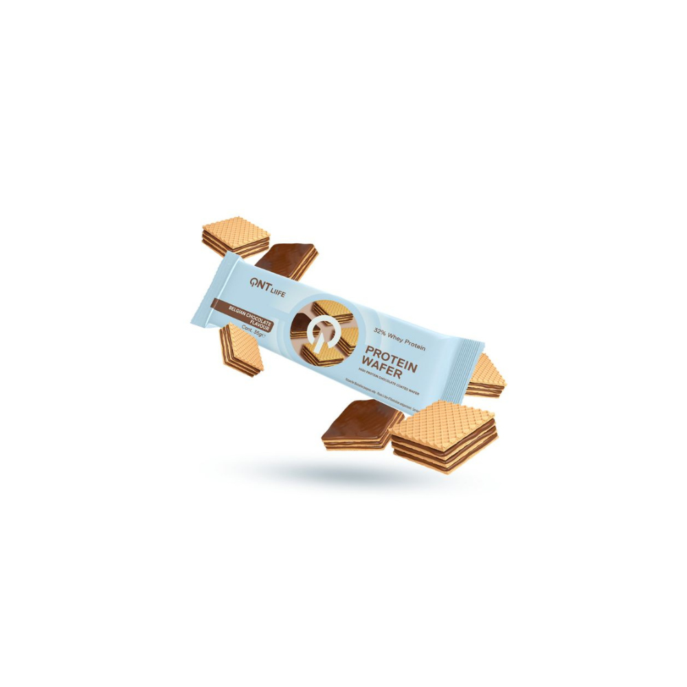 Barre protéinée Protein Wafer enrobée de chocolat par QNT