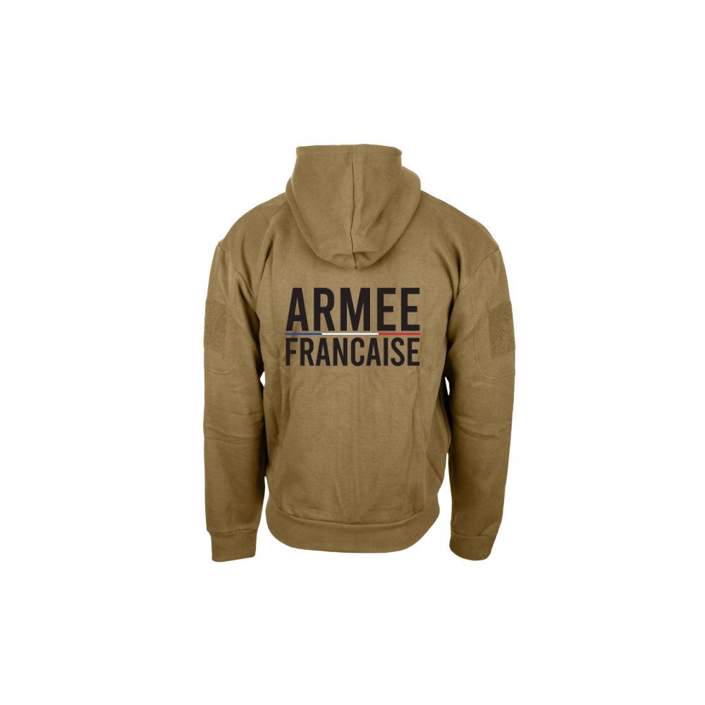 SWEAT " ARMEE FRANCAISE 2.0 " ZIP TAN