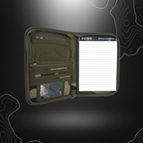 Porte-documents Opex avec bloc-notes A5, poches zippées, porte-nom et emplacement pour stylo en polyester