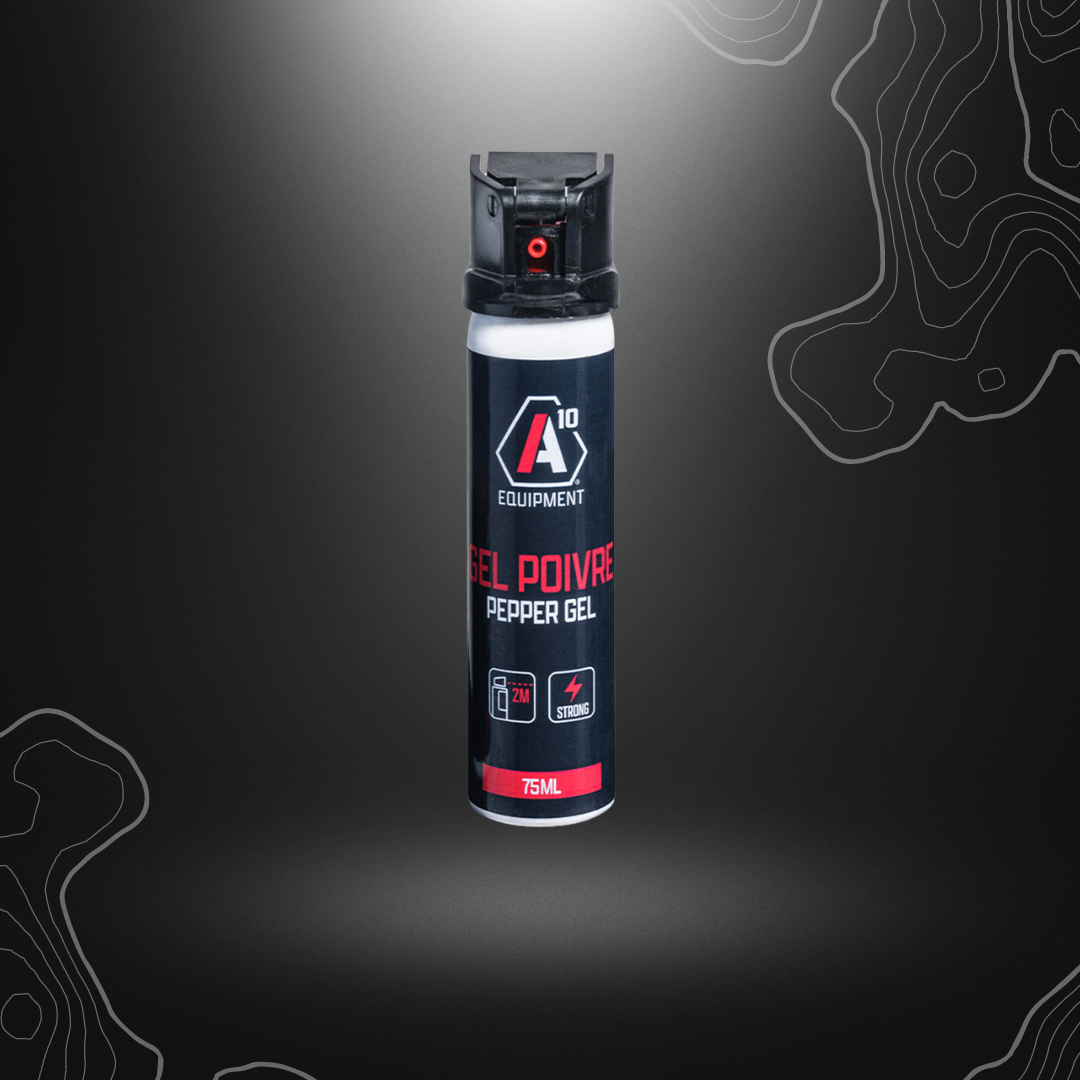 Aérosol lacrymogène anti-agression gel poivre 75 ml de A10 Equipment