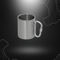 Acier inoxydable 300ml Fox Outdoor tasse mousqueton avec poignée pliable