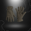 Des gants polaires Thinsulate 3M de couleur vert olive par Mil-Tec, fabriqués à 100% en polyester avec une doublure en polyester, un rembourrage Thinsulate et un élast