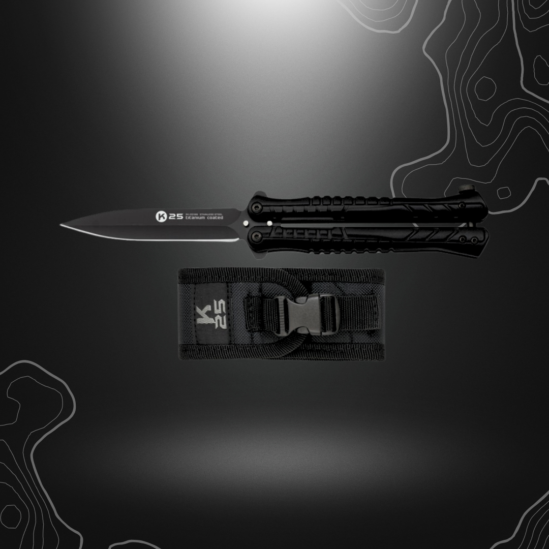COUTEAU PAPILLON NOIR LAME SPEAR POINT 02199 | K25