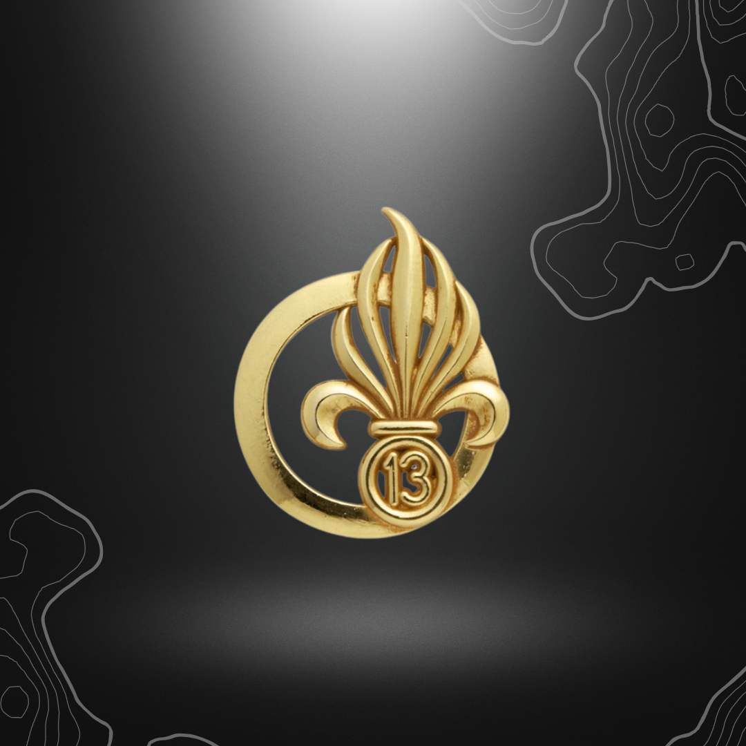 Logo doré de l'insigne du béret de la Légion 13e DBLE