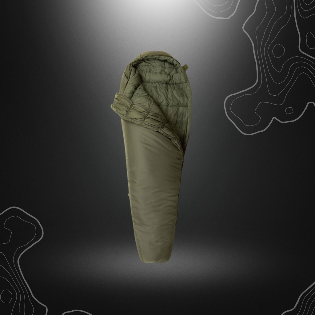 Sac de couchage Softie Élite 4 vert olive de Snugpak, résistant aux basses températures, avec panneau d'expansion intégré et clips de réduction de longueur.