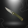 BlackFox Sneaky pliant EDC avec manche G10 vert et lame en acier D2 bead-blasted