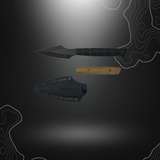 Poignard Takumitak Twisted modèle TKF310 avec lame spear point en acier, manche en FRN et étui compatible MOLLE