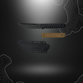 Poignard Ninja Takumitak avec lame Trailing Point en acier 3Cr13 et manche en FRN noir