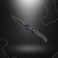 Couteau pliant M16-01KZ noir de la marque CRKT avec lame en acier résistante à la corrosion et manche en nylon et fibre de verre