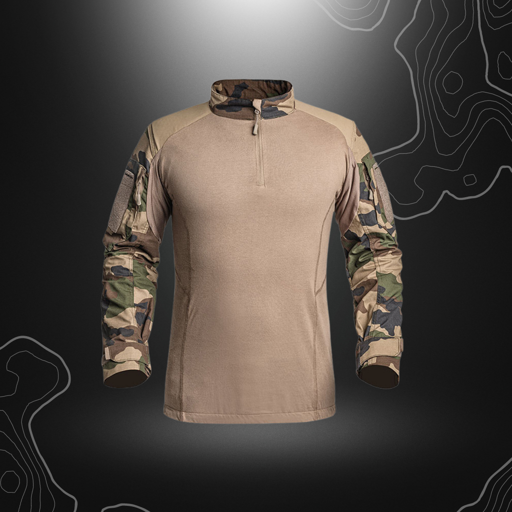 Chemise militaire UBAS Fighter V2 CAM CE de A10 Equipment avec tissu bi-matière résistant et fonctionnalités optimisées pour le combat