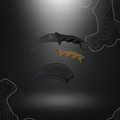 Poignard Midnight Takumitak avec lame hawkbill en acier 3Cr13 et manche en FRN noir, personnalisable et polyvalent, idéal pour les aventuriers.