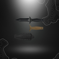 Poignard Protector Takumitak avec lame Spear Point en acier 3Cr13 et manche interchangeable en FRN noir et marron