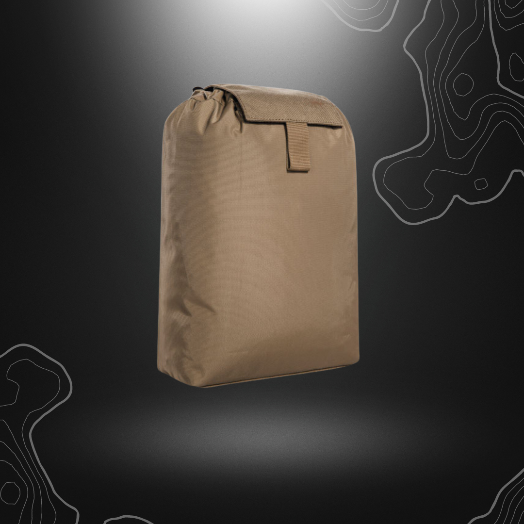 Poche de délestage TT Dump Pouch MKII Coyote de Tasmanian Tiger pour chargeurs vides, avec cordon de serrage et capacité de 6 chargeurs doubles G36.