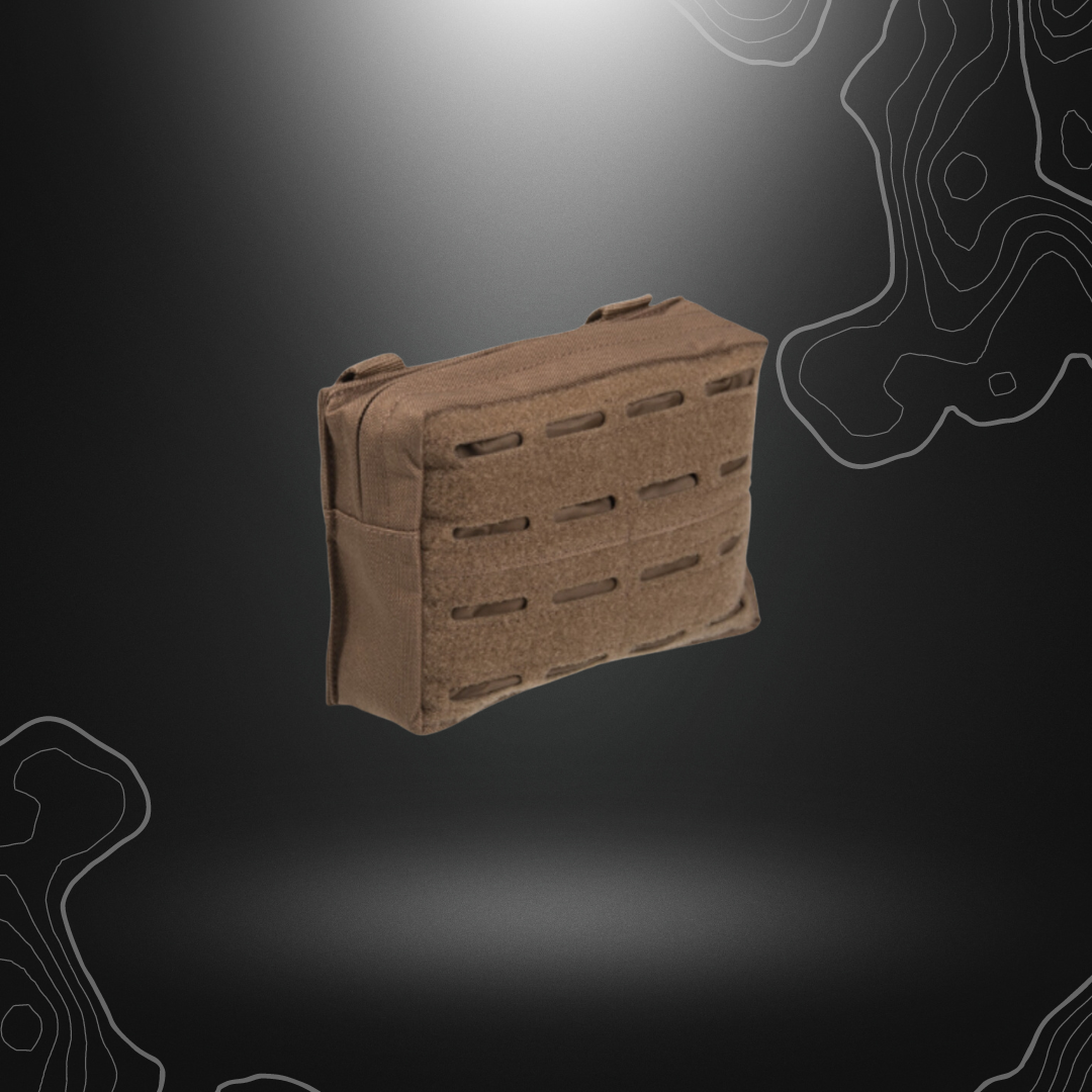 Poche Molle Admin Belt Pouch Laser Petit Tan de Mil-Tec en polyester avec système de fixation Laser Cut et fermeture zip, 17x5x12cm