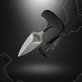Couteau push dagger Cold Steel Safe Maker II en acier inoxydable japonais AUS-8 avec finition délavée, manche texturé Kray-Ex et gaine Secure-Ex pour port quotidien sécur