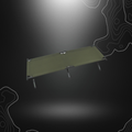 Lit de camp US Alu vert olive MFH en aluminium et polyester, poids maximum 120 kg, dimensions 190 x 66 x 42 cm