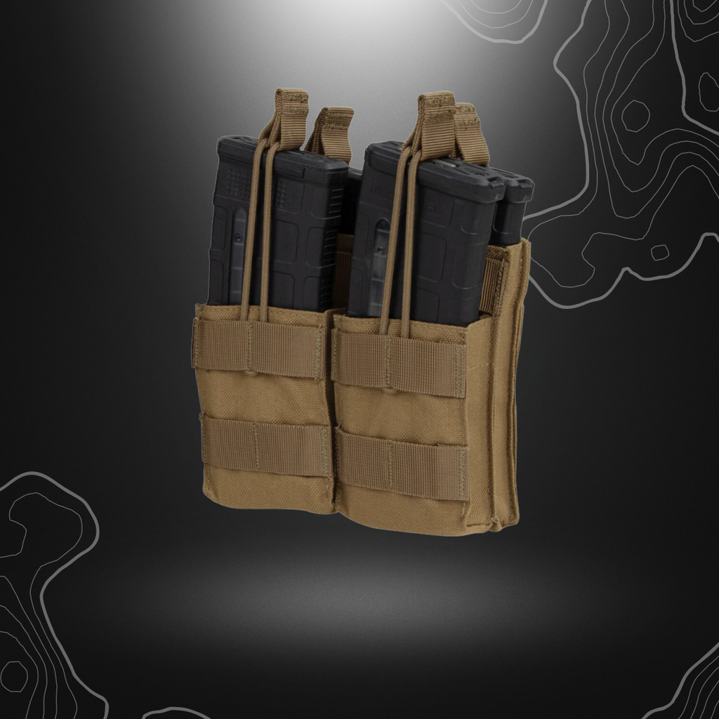 Porte-chargeurs x4 MA43-498 Tan de Condor Outdoor pour chargeurs AR/M4 avec système de maintien élastique et compatibilité MOLLE