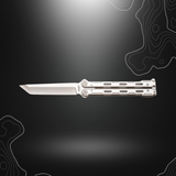 Manche en acier d'un couteau papillon JKR avec lame de 105mm