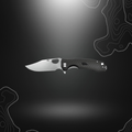 Grand couteau flipper noir Honey Badger avec lame de 92mm et manche FRN