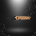 Unboxer Vengeur Tan, couteau pliant fabriqué en France par Tarrerias-Bonjean, léger et discret avec mécanisme de verrouillage innovant