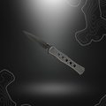 Alt text : Couteau de poche Herbertz 227815 avec lame noire en acier 420 et manche en métal de 15 cm