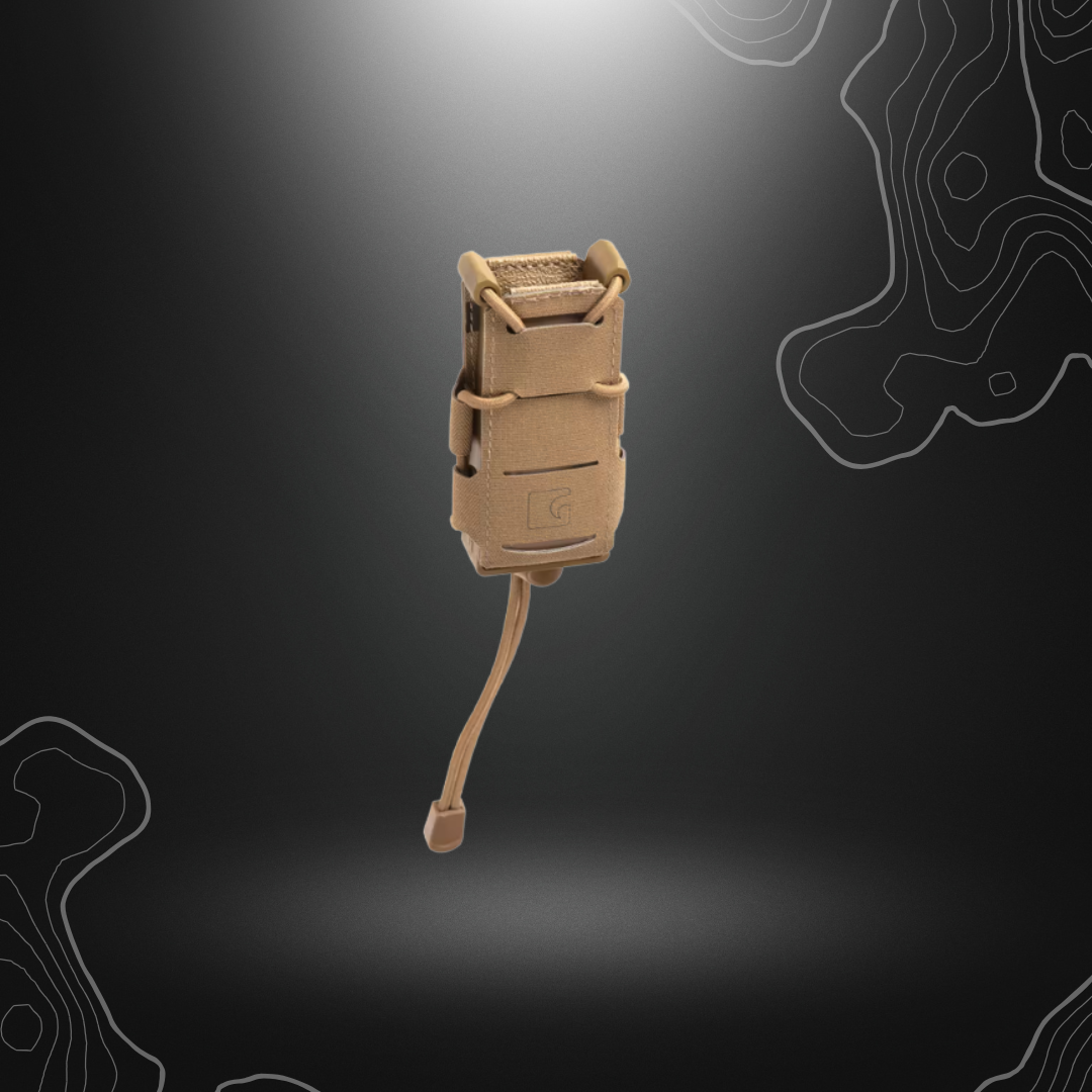 Porte-chargeur 9mm Speedpouch LC Coyote de Clawgear, équipement en nylon léger et polyvalent conçu pour optimiser les performances de l'opérateur.