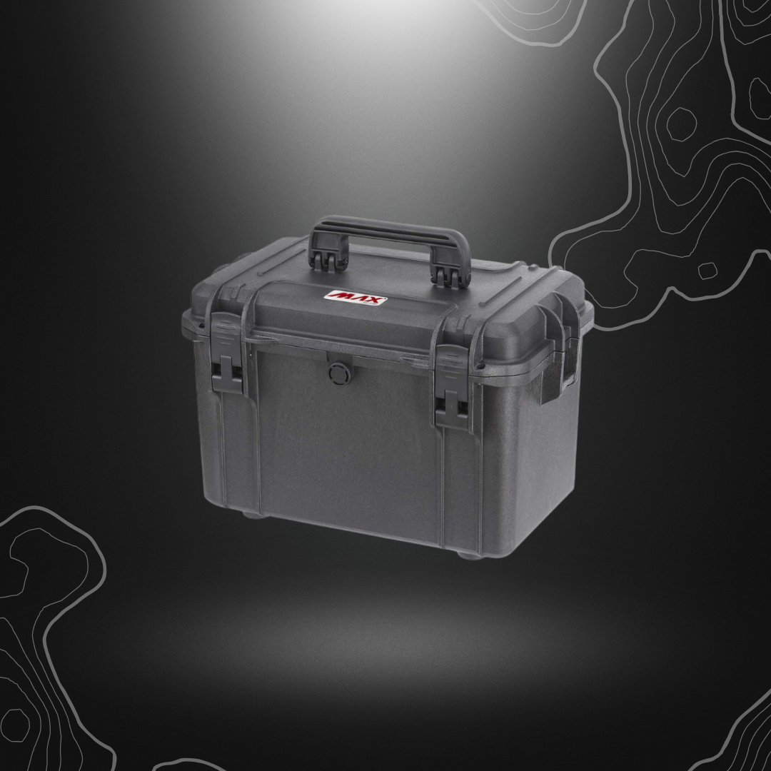 Valise de transport étanche MAX400S en copolymère de polypropylène noir, légère et résistante aux chocs, avec mousses prédécoupées pour protection optimale