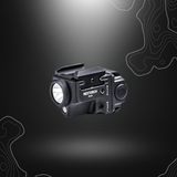 Lampe tactique robuste WL22 avec pointeur laser rouge, éclairage blanc de 650 lumens pour arme de poing, facile à utiliser et monter sur rail picatinny