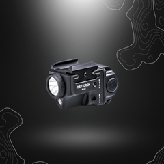 Lampe tactique robuste WL22 avec pointeur laser rouge, éclairage blanc de 650 lumens pour arme de poing, facile à utiliser et monter sur rail picatinny