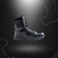 Chaussure SÉCU-ONE 8 zip TCP PSR noire pour la sécurité privée avec semelles GRIP-URBAN et ERGO-SOFT, coque de protection TOE CAP PROTECT et zip