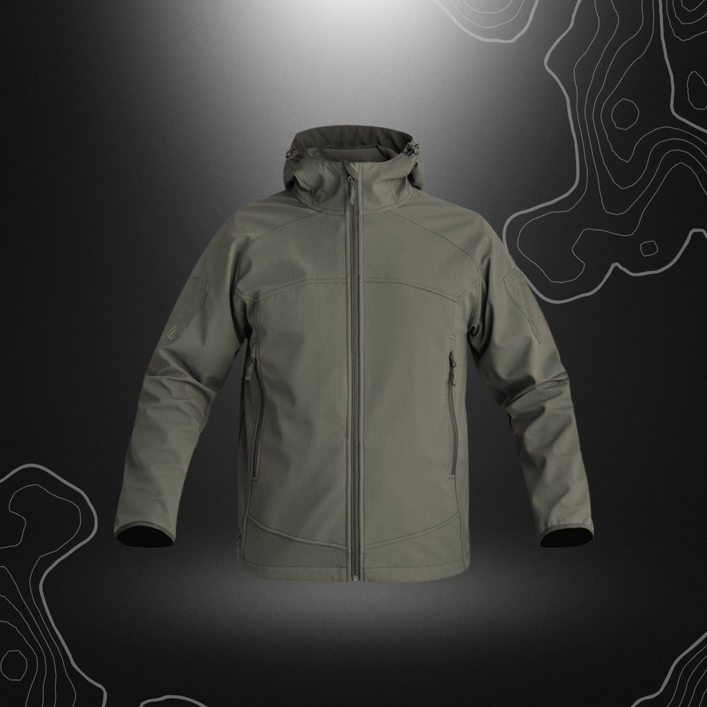 Veste Softshell Instructor de A10 Equipment, veste polyvalente imperméable, respirante et coupe-vent, conçue pour la résistance et le confort avec doublure polaire et technologie Soft-Shell