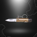 Couteau pliant JKR0672 avec manche en forme de balle d'aluminium cuivré, anneau porte-clés et lame en acier inoxydable de 32mm