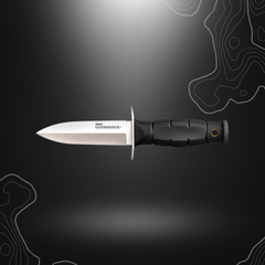 Mini couteau Leatherneck Spear Point Cold Steel avec lame en acier 8Cr13MoV, garde de sécurité en acier inoxydable et poignée Kray-Ex