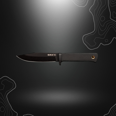 Poignard compact noir Cold Steel SRK 49LCKD, idéal pour la randonnée, le camping et les épreuves de survie