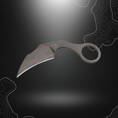Couteau Karambit Bad Moon 02BO078 Boker Plus avec lame de 6,5 cm en acier D2, design minimaliste par Simon Frömel, livré avec étui kydex noir