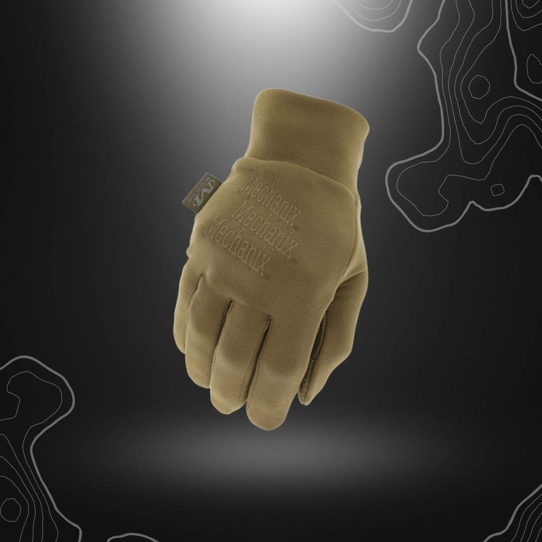 Mechanix Gants Baselayer Coldwork légers et fins pour le froid, avec dessus en tissu Softshell, traitement hydrofuge, doublure micro-polaire et dessous à motif nid d'abe