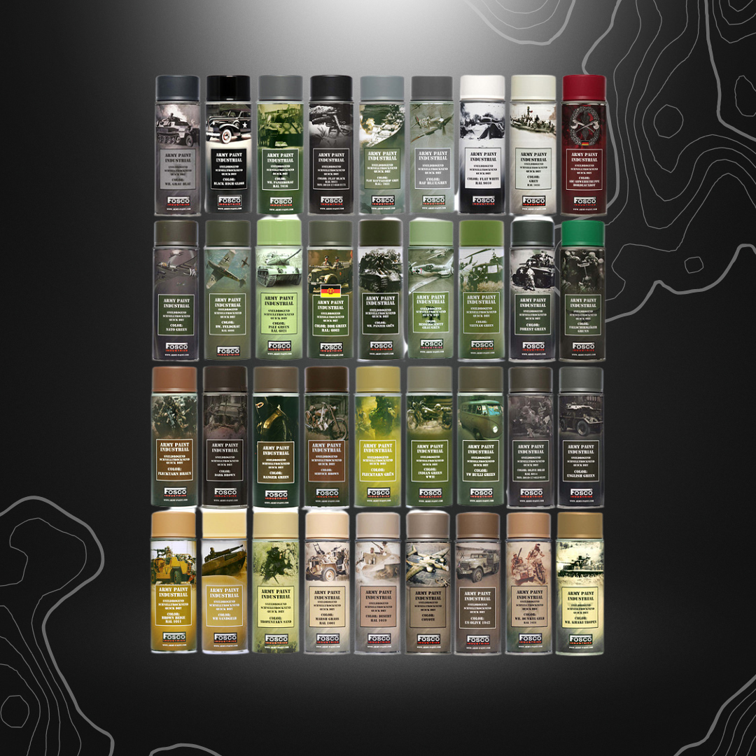 Boîte de peinture militaire Fusco de 400ml pour tous usages sur toutes surfaces, séchage rapide