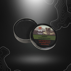 Pot de cirage pour chaussures 'ARMY' noir 150ml de MFH, adapté pour tous types de cuir, hydrofuge et de haute qualité pour un entretien optimal des chaussures